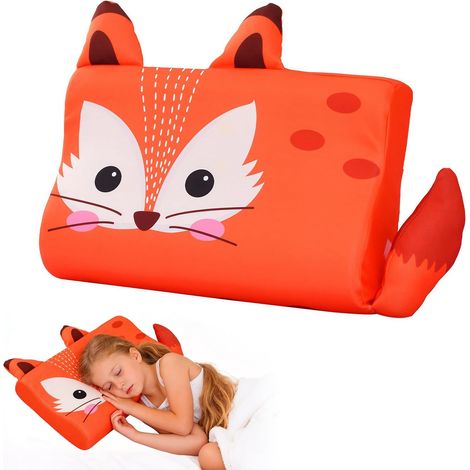 Oreiller Enfant, 45 x 27 cm Oreiller Ergonomique Enfant, Sommeil Coussin Enfant, Motif d'animaux Mignons et Confortables, Respirant, Confortable, Détachable pour Enfants à partir de 3 Ans (1/5)