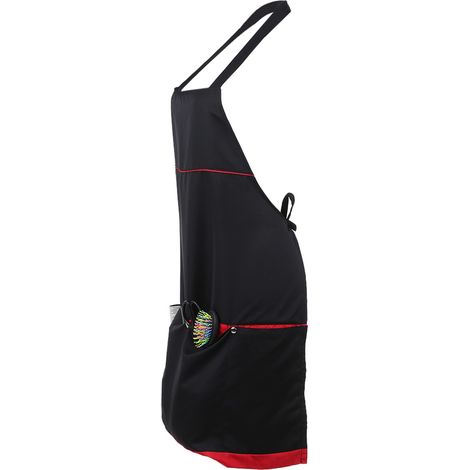 Tablier de salon Bestauty, cape de coiffure pour coiffeur, tissu de coupe et de teinture, noir (1/3)