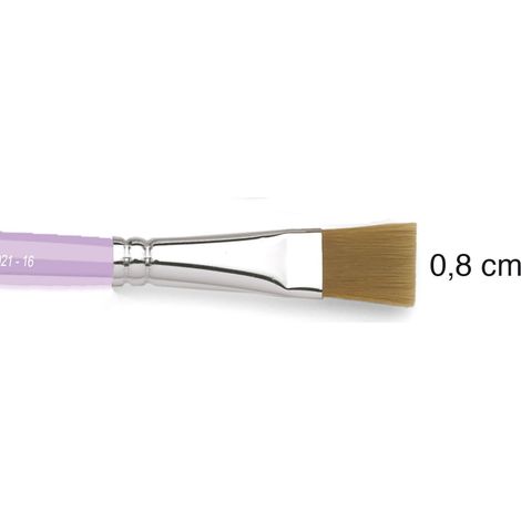 Pinceau Synthétique Plat Manche Court - Lilas - S/9921 N.08 (1/2)