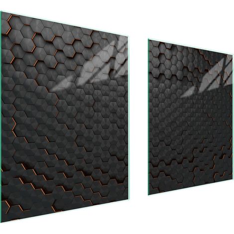 GLASSCHUTZPLATTE FÜR HERD 85x52 SCHWARZ (1/5)