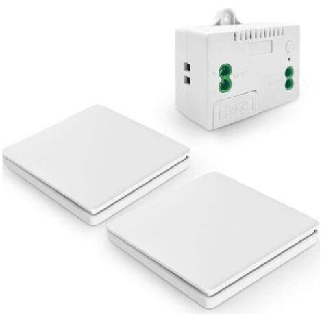 Self-powered wireless switch, battery-free, wireless remote control for lights and electrical appliances, waterproof and safe, can be installed directly in a bathroom-- (1/5)