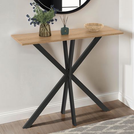 Consola ALIX de madera y pata de araña negra (1/5)
