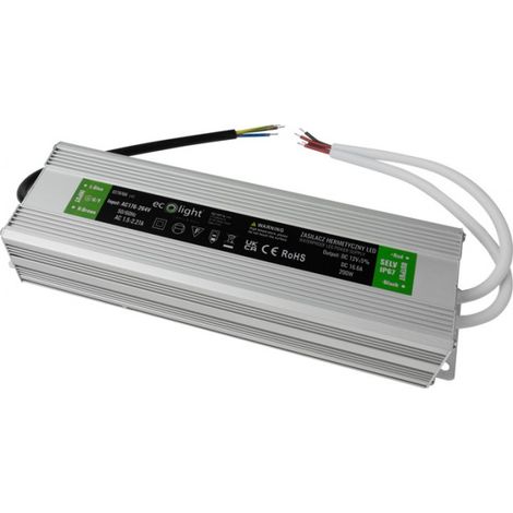 Alimentatore LED stagno 200W 12V 16,6A IP67 Ecolight (1/2)