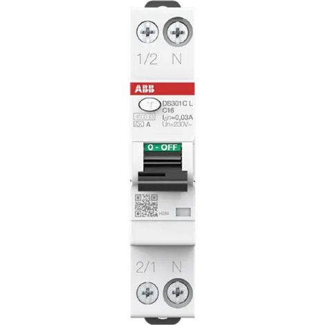 Magnetotermico differenziale 1P+N 20A C tipo A 4.5kA ABB DS301CLC20A30 (1/3)