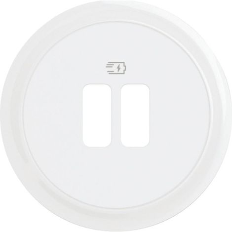 Embellecedor para enchufe de carga USB simple o doble Legrand CB0154 Céliane - Blanco (1/4)