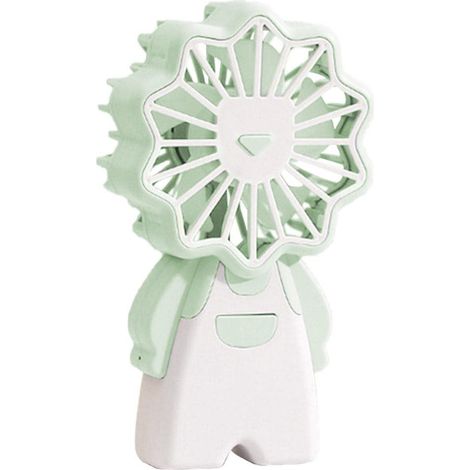 Mini éventail portable mignon en forme de lion, idéal pour l'intérieur et l'extérieur.