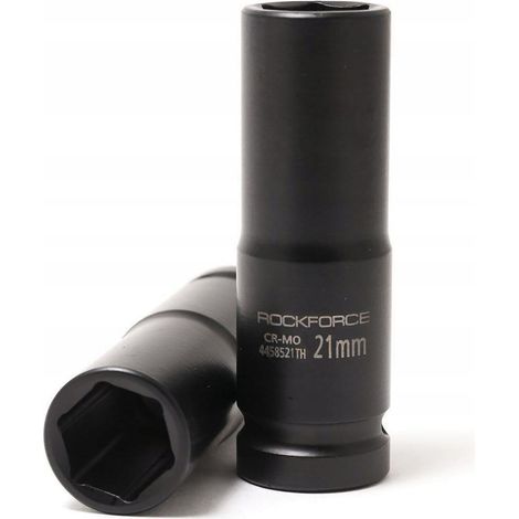 Rockforce Deep Impact Steckschlüssel 1/2" 21 mm 6-kant Cr-Mo dünnwandig (1/3)