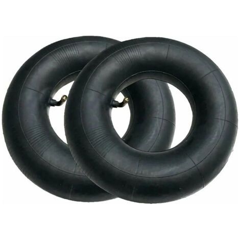 Ruote e camere d'aria per tosaerba, un set di 2 camere d'aria 4.00/3.50-6 350/400-6 3.50-6 4.00-6 4.10-6, con valvola angolare TR87, possono sostituire le camere d'aria per carrelli a mano, tosaerba, (1/5)