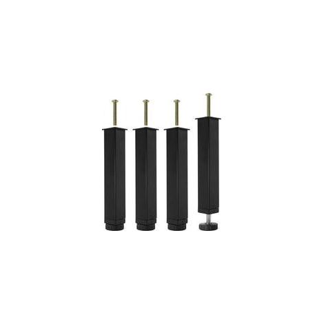 Lot de 4 Pieds pour Sommier à Lattes Métal Pied de Lit à Visser,Hauteur réglable de 0-20 mm,Pied pour Sommier Liaison Pied de Support de Lit Pieds de Meubles sans Perçage (20 cm) (1/5)