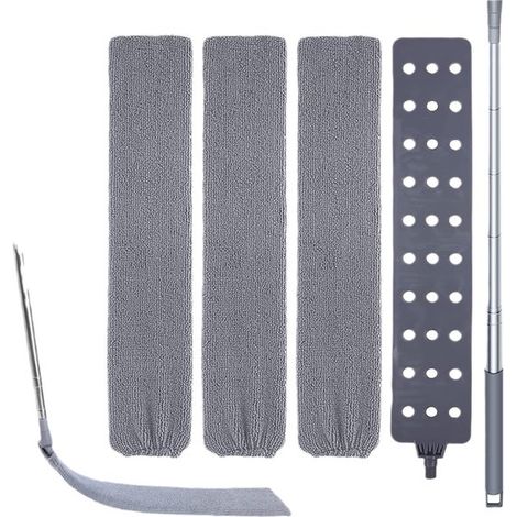 Brosse pour les recoins - brosse télescopique lavable pour nettoyer sous les appareils électroménagers, les meubles, les canapés et les réfrigérateurs (1/4)