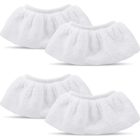 Alfombrillas para mopa de vapor (paquete de 4), alfombrillas para limpiador a vapor, accesorios para limpiador a vapor, fundas de microfibra, alfombrillas de repuesto para mopa de vapor, aptas para Kä (1/2)