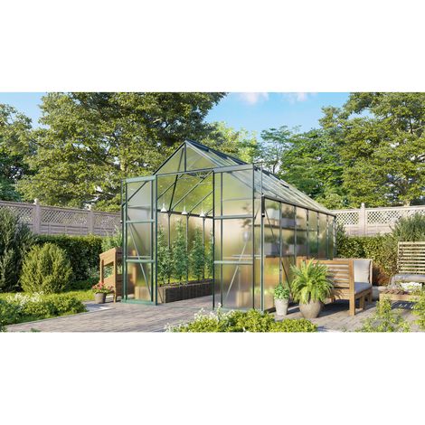 Vitavia Gewächshaus "Jamaika" inkl. Ready2Grow Zubehör-Set, smaragd grün, 9,9 m², 6 mm HKP (1/3)