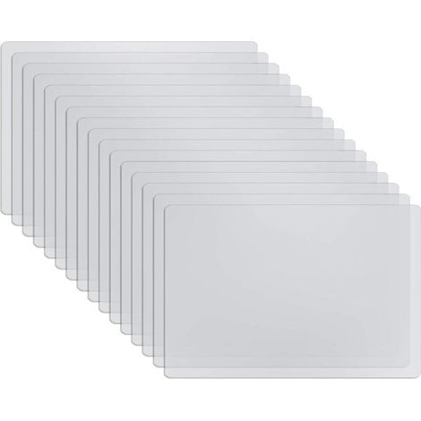 Reusable placemats made of heat-resistant transparent plastic – Set of 16 pieces, 40 x 30 cm