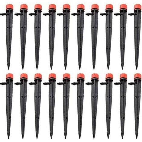 50pcs ,13.5 cm Irrigation goutteurs réglable Micro Irrigation Goutte à Goutte 4/3 Sortie d'eau Jardin arroseur goutteur Outil d'arrosage (1/5)