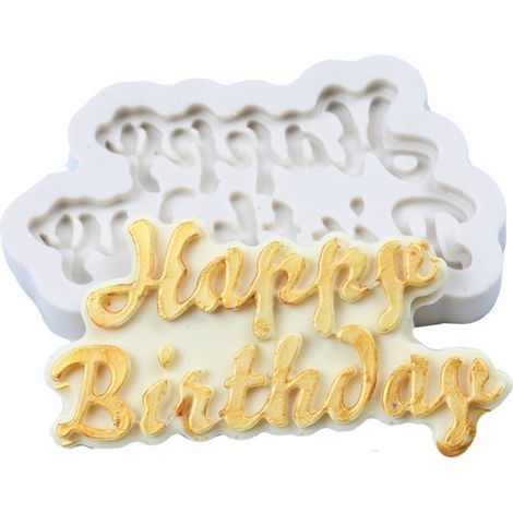 Moule en silicone à faire soi-même - Décoration Joyeux Anniversaire