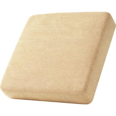 Housse de coussin de siège individuel extensible, housse de canapé en polyester résistant aux éclaboussures, 19,69 à 24,8 pouces de longueur, 17,72 à 25,59 pouces de largeur, Beige (1/5)
