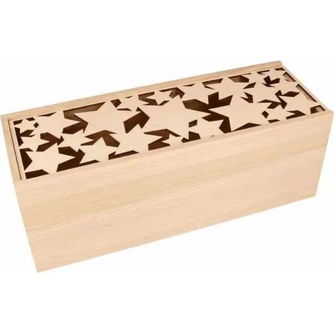 Aufbewahrungsbox Artemio Naturholz 33 x 12 x 12 cm
