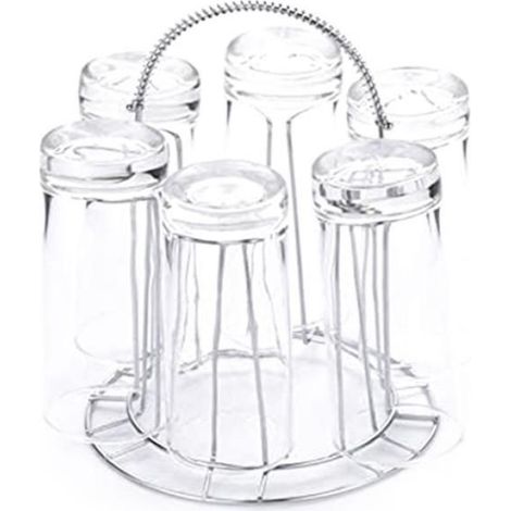 Support de Tasse en Verre, Support de SéChage de Bouteilles, Support de Tasse en MéTal, Arbre Organisateur de Tasse AntidéRapant, (1/5)