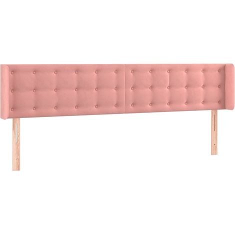 Maison Exclusive - Testiera ad Orecchio Rosa 163x16x78/88 cm in Velluto
