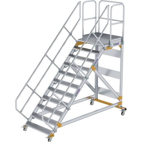 MUNK Plattformtreppe fahrbar 45° Stufenbreite 1000mm 11 Stufen (1/2)