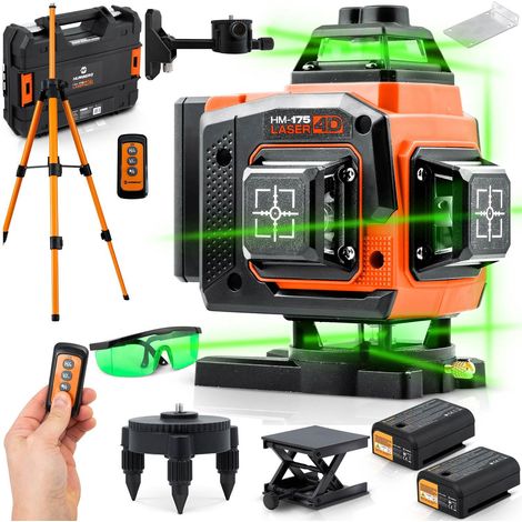 4D Self-Leveling Cross Line Laser Level Kit, 16 Lines (1/5)