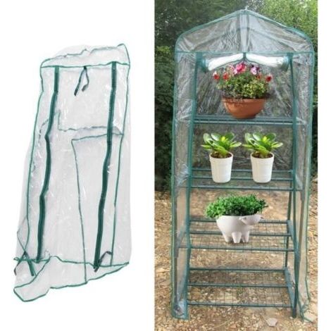 (Transparent)69 x 49 x 160cm Bâche De Rechange Housse Couverture de PVC Pour Serres à Plateaux (1/2)