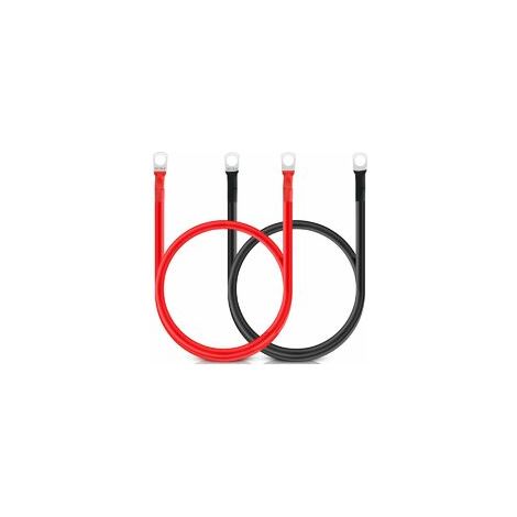 Cable Batterie M8 - 12 V - 50 cm - Section 16 mm² - Cuivre Pur - Terminaux À Oeillets - Pour Moto Solaire Marine et Automobile - Lot de 2 (1/5)