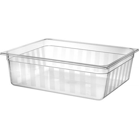 Halbtransparenter GN-Behälter aus Polycarbonat GN 2/1 Höhe 200 mm - Hendi 861196 (1/3)