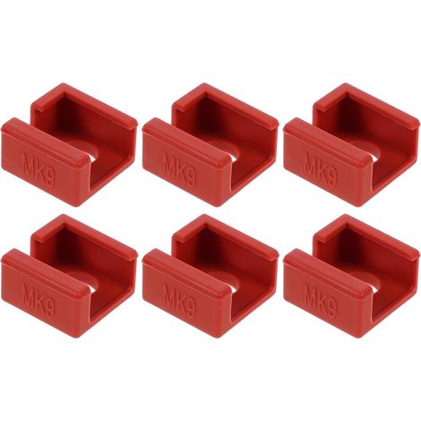 Chaussettes en Silicone pour Bloc Chauffant D'extrudeuse 3d, Lot de 6 Pièces, Facile à Installer, Protection Thermique pour Accessoires D'imprimante 3d (1/5)