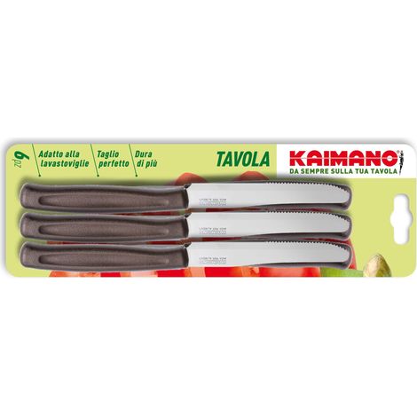 Kaimano SET COLTELLI DA TAVOLA DINAMIK 6 PEZZI Punta dentata col. Bianco