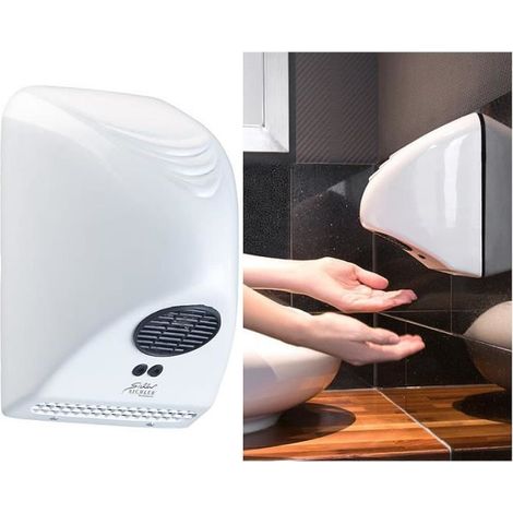 Sèche-mains mural automatique - - 850 W - Infrarouge - Blanc