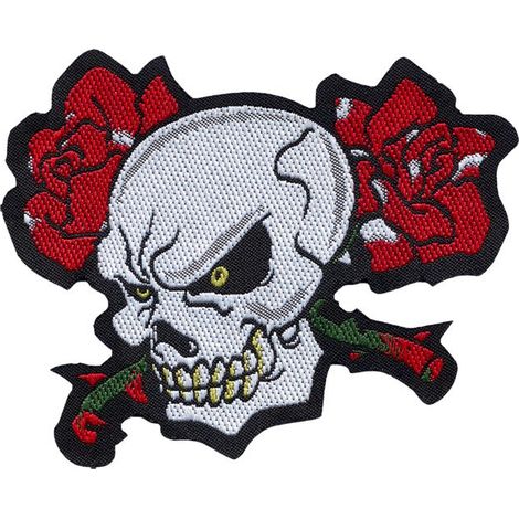 Patch Adesiva Teschio con Rose