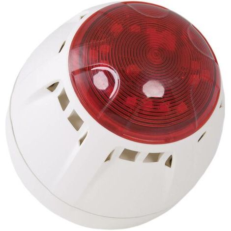 ComPro Kombi-Signalgeber LED Chiasso Razor Rot Blitzlicht, Dauerton 12 V/DC, 24 V/DC 100 dB (1/4)