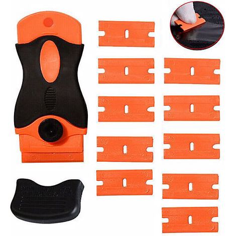 100pcs Plastic Scrapers Razor Blades Car Decal Sticker Remover No Scratch (1/5)
