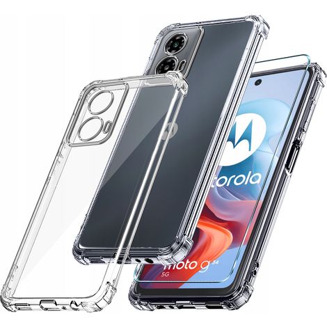 Funda para Motorola Moto G34 5G con carcasa trasera antichoque y cristal 9H. (1/5)