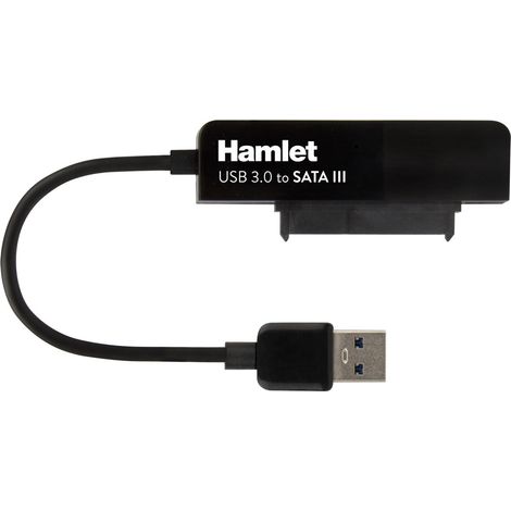 Hamlet Adattatore USB 3.0 to SATA III per collegare hard disk p SSD a pc (1/4)