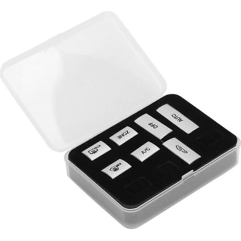 Cache-boutons de climatisation argentés, de remplacement pour Mercedes-Benz Classe E 10-15 (1/5)