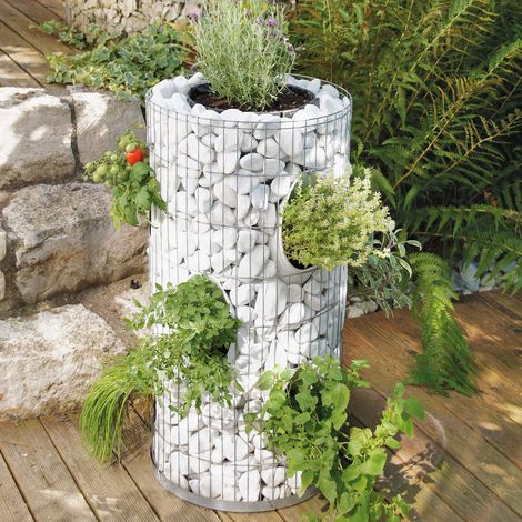 bellissa Kräuterturm Ø 40/26 H 80 cm Turm Kräuter Schnecke Spirale Höhe Stein (1/5)