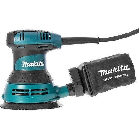 Makita – Ponceuse orbitale 300W – Ø 125mm – Vitesse réglable – Pour bois dur et teck – Système de collecte de poussière – SKU BO5030