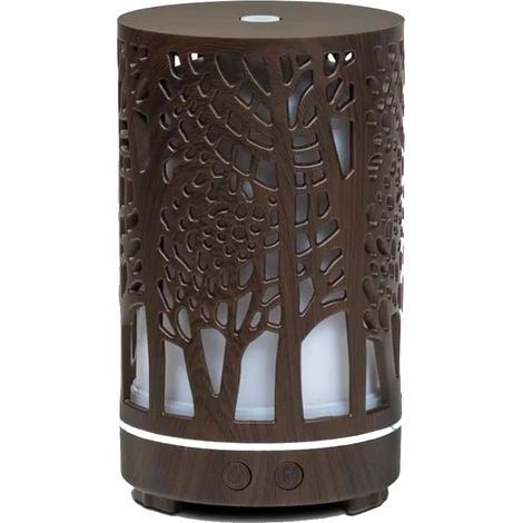 Diffuseur Forest marron ultrasons lumineux d'Huiles essentiel (1/3)