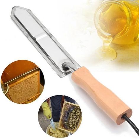 Électrique Uncapping Couteau Poignée En Bois Miel Grattoir De Coupe Outils Utiles D'apiculture (1/4)