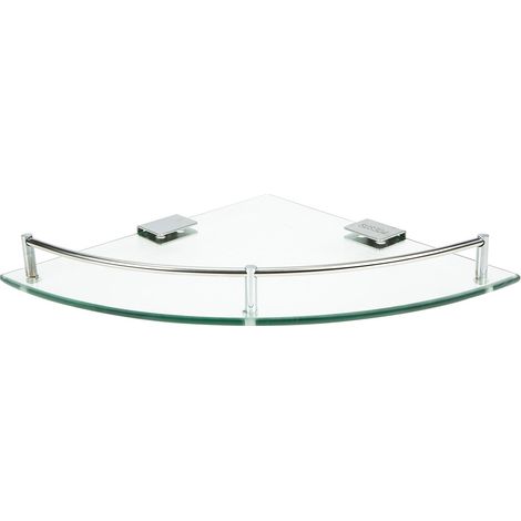 Étagère d'angle de Salle de Bain en Acier Inoxydable Support Mural Perforé (1/5)