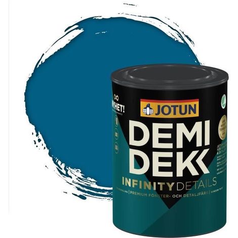 Peinture Bois - DEMIDEKK INFINITY DETAILS - Lasure Opaque Satinée - RAL 5019 - 0,75L (1/2)