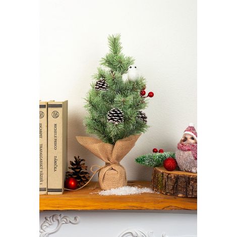 Baum MagicHome Weihnachten, verziert, natur, 36 cm