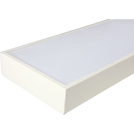Jandei - Regleta lineal metálica 60W 1200x200mm superficie/colgar 4200K IP20 marco blanco
