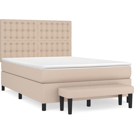Maison Exclusive - Sommier à lattes de lit avec matelas Cappuccino 140x190 cm (1/5)