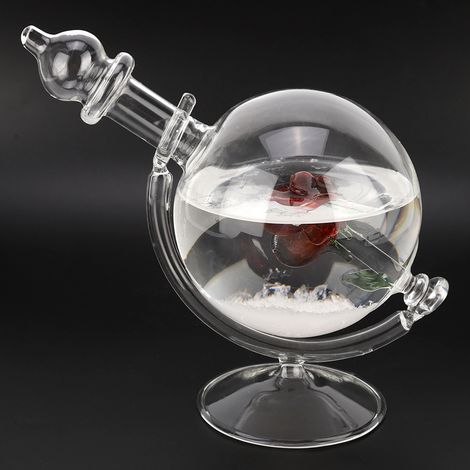 Kristallkugelförmige Flasche, Symbol für Stürme, perfekt als Dekoration oder Geschenk. Wettervorhersage. Ein ideales Geschenk für Sturmfans. (1/5)