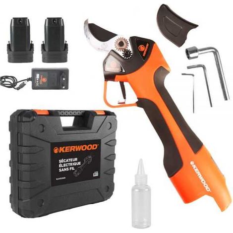 Sécateur électrique sans fil 14.4V – Coupe jusqu'à 30 mm – 2 batteries incluses – KERWOOD (1/5)