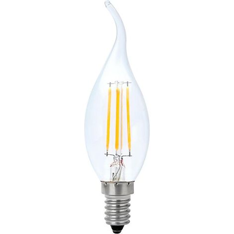 Lampe LED forme bougie à filament E14 4 W 400 lm 2700K  - ASLO