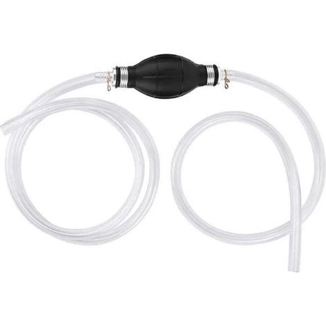 Lntyq Kit de pompe à siphon manuel, pompe de transfert de liquide portable, pompe à siphon de carburant pour essence, diesel, huile, eau avec tuyau pour voitures, motos (1/5)